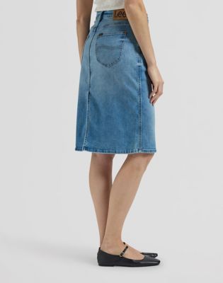Regular Lightweight Midi Skirt in Rising Sign