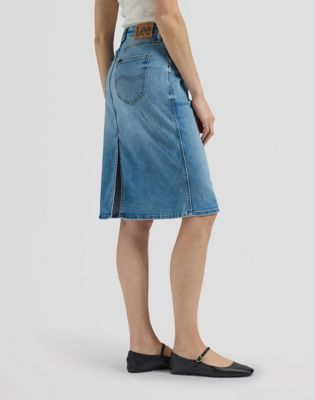 Regular Lightweight Midi Skirt in Rising Sign