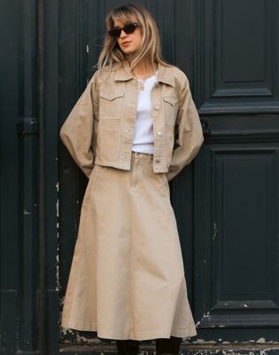 Worker Skirt in Khaki