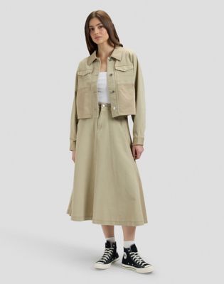 Worker Skirt in Khaki