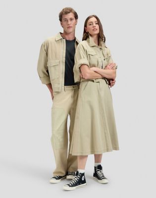 Worker Skirt in Khaki