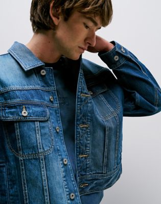Lee x Feng Chen Wang Denim Jacket in Dark Worn