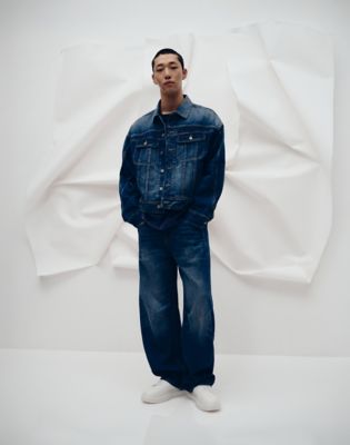 Lee x Feng Chen Wang Barrel Jean in Dark Worn