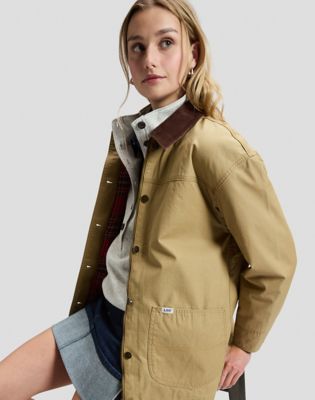 Relaxed Chore Field Jacket in Khaki