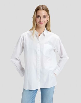 Relaxed Boyfriend Pocket Shirt in Bright White