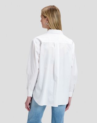 Relaxed Boyfriend Pocket Shirt in Bright White