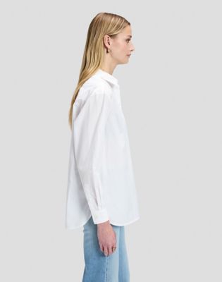 Relaxed Boyfriend Pocket Shirt in Bright White