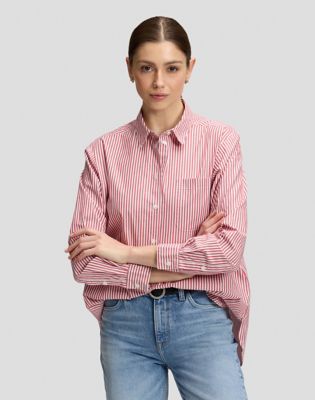 Relaxed Boyfriend Pocket Shirt in Samba Stripe