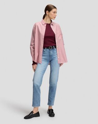 Relaxed Boyfriend Pocket Shirt in Samba Stripe