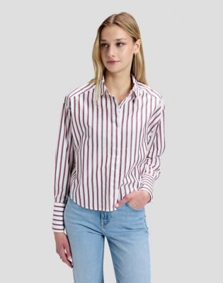 Regular Cuffed Shirt in Samba Stripe