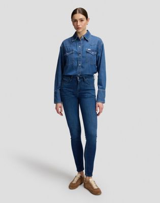 Lee Relaxed Essential Western Shirt Ripe Berry, Lee