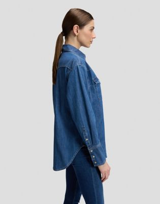 Relaxed Essential Western Shirt in Ripe Berry