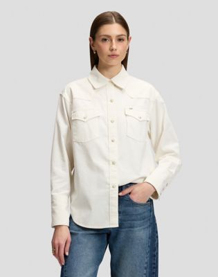 Relaxed Essential Western Shirt in Ecru