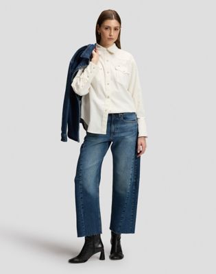 Relaxed Essential Western Shirt in Ecru