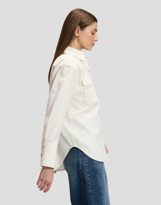 Relaxed Essential Western Shirt in Ecru