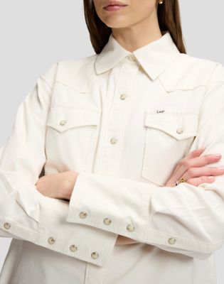 Relaxed Essential Western Shirt in Ecru