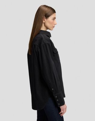 Relaxed Essential Western Shirt in Dark Volume