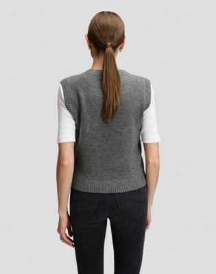 Lee Slim Knitted Vest Charcoal Heather, Lee