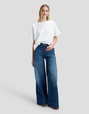 Relaxed Cropped Tee in Bright White