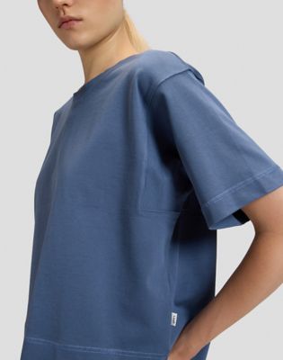 Relaxed Cropped Tee in Bering Sea