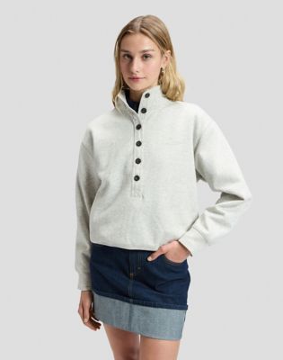 Regular Popover Sweatshirt in Grey Heather