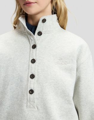 Regular Popover Sweatshirt in Grey Heather