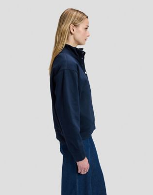 Regular Popover Sweatshirt in Rivet Navy