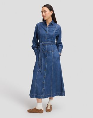 Regular Belted Long Dress in Frosted Over
