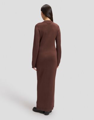 Lee Regular Knitted Maxi Dress Shaved Chocolate, Lee