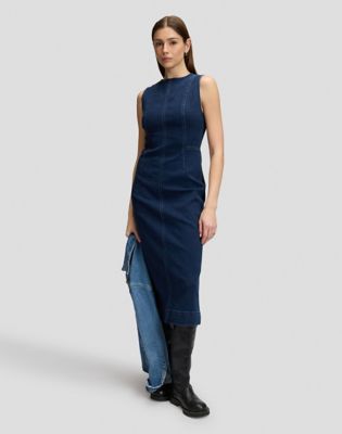 Slim Shaped Long Dress in Lee Hearts