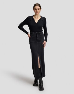 Regular Slit Front Maxi Skirt in In A Blur