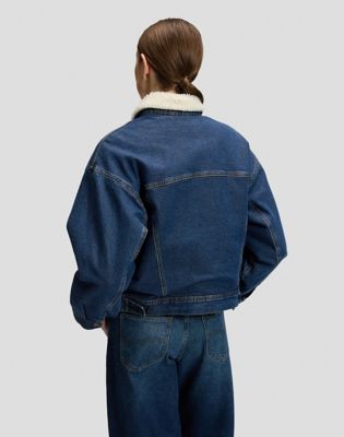 Rider Relaxed Sherpa Jacket in Dandy