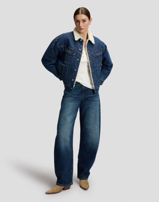 Rider Relaxed Sherpa Jacket in Dandy