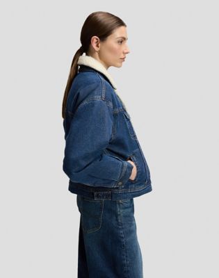 Rider Relaxed Sherpa Jacket in Dandy