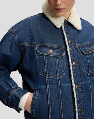 Rider Relaxed Sherpa Jacket in Dandy