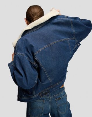 Rider Relaxed Sherpa Jacket in Dandy