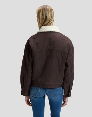 Rider Relaxed Sherpa Jacket in Chocolate Torte