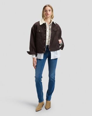 Rider Relaxed Sherpa Jacket in Chocolate Torte