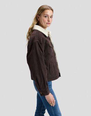 Rider Relaxed Sherpa Jacket in Chocolate Torte