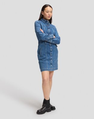 Slim Long Sleeve Fitted Dress in West End