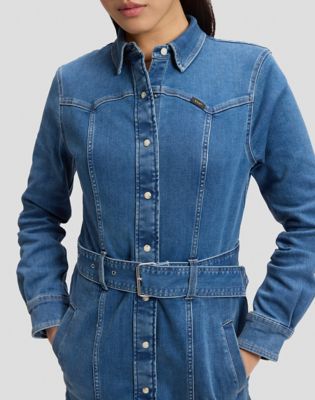 Slim Long Sleeve Fitted Dress in West End