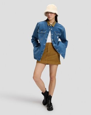 Regular Corduroy Mini Skirt in Glazed Ginger