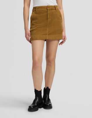 Regular Corduroy Mini Skirt in Glazed Ginger