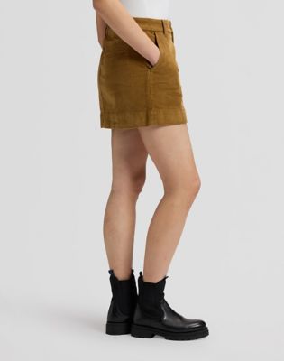 Regular Corduroy Mini Skirt in Glazed Ginger