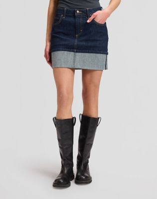 Regular Selvedge Mini Skirt in Xion