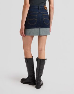 Regular Selvedge Mini Skirt in Xion