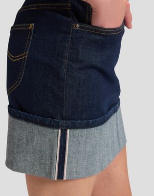 Regular Selvedge Mini Skirt in Xion