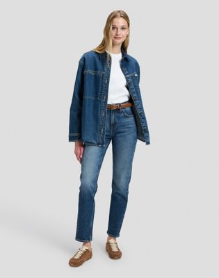 Carol High Rise Straight Jean in Dark Cobalt