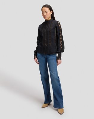 Lana Mid Rise Bootcut Jean in Mid Voyage