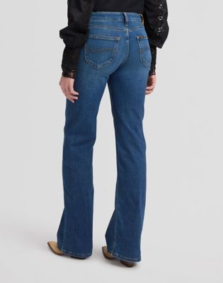 Lana Mid Rise Bootcut Jean in Mid Voyage